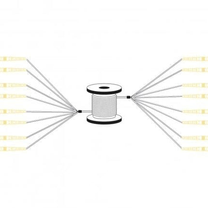 Pre-assembled 150 M Fiberglass Universal Breakout Cable, Single Mode OS2, 8 Fibers, LC/UPC - LC/UPC