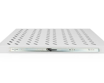 1U uitschuifbaar legbord voor 800 mm diepe rekken 40x484x568 mm, tot 25 kg, grijs (RAL 7035)