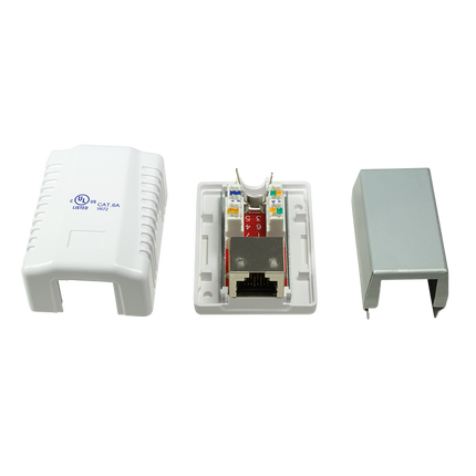 CAT6a surface-mounted box 1x RJ45 STP