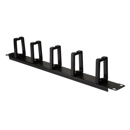 1U metal cable management bar with 5 brackets