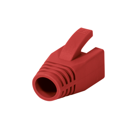 RJ45 strain relief boot 8mm red 50 pcs