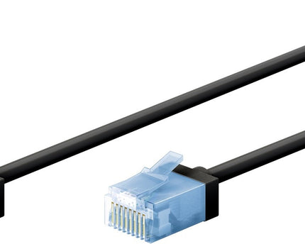 Ultra flexibele 3 M CAT 6A-patchkabel, dun, U/UTP, zwart