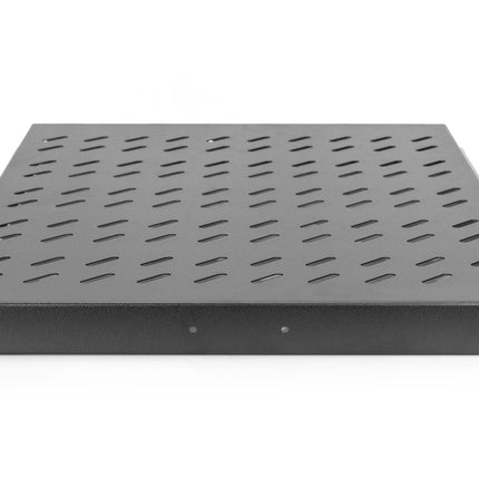 1U pull-out shelf for 800 mm deep racks 40x484x568 mm, up to 25 kg, black (RAL 9005)