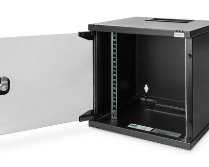 6U wandmontagekast 330x312x300 mm (BxHxD) , zwart