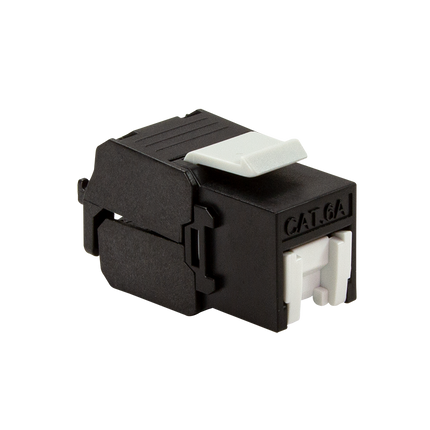 CAT6a keystone jack RJ45 UTP toolless zwart