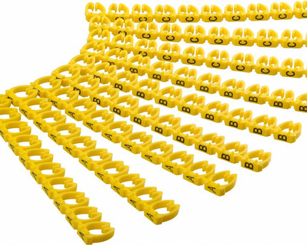 Kabelmarkering A-C voor diameter van 4 tot 6mm 90 stuks