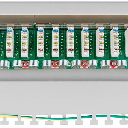 Cat6 Mini/Desktop Patch Panel 12 Port Grey