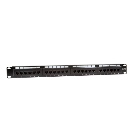 CAT6 24 port patch panel with backbar