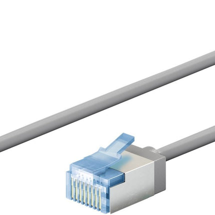 Ultraflexibele 1 M CAT 6A-patchkabel, slank, U/FTP, grijs