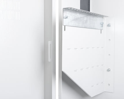 Wandkast, slank 800x640x309 mm, 6U verticaal, kleur grijs (RAL 7035)