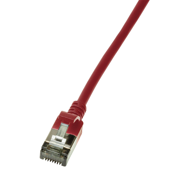 CAT6a U/FTP Ultraflex, 100% Copper, Red, 0.2M