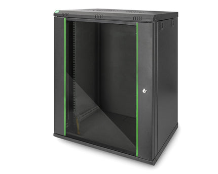 16U wandkast, Dynamic 600x450x789 mm, kleur zwart (RAL 9005)