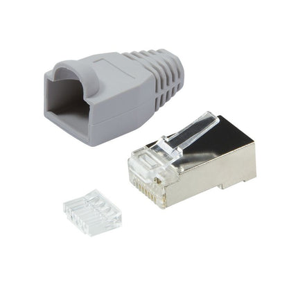 CAT6 Connector met tule RJ45 - STP 100 stuks voor soepele kabel