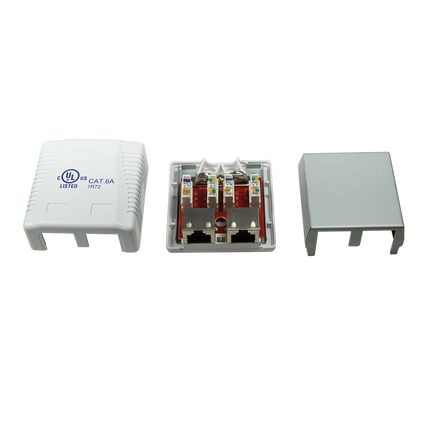 CAT6a surface-mounted box 2x RJ45 STP