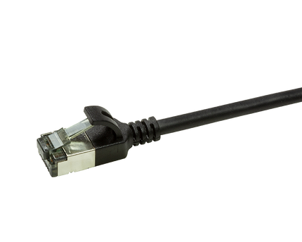 CAT6a U/FTP Ultraflex, 100% koper, zwart, 1M