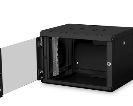 7U wall mounting cabinet, Unique 420x600x450 mm, color black (RAL 9005)