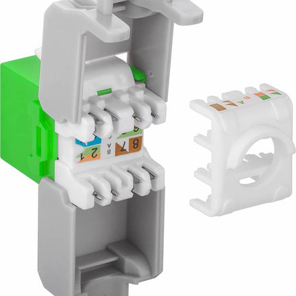 CAT6a Keystone RJ45 unshielded groen