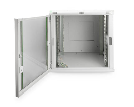 12U wandkast, Dynamic Basic 600x600x611 mm, kleur grijs (RAL 7035)