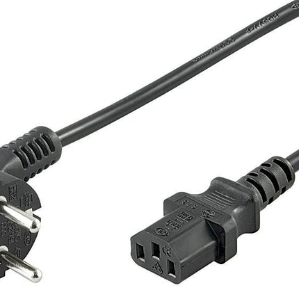 Powercable CEE 7/7 Hoked (male) to C13 (female) 3 M black