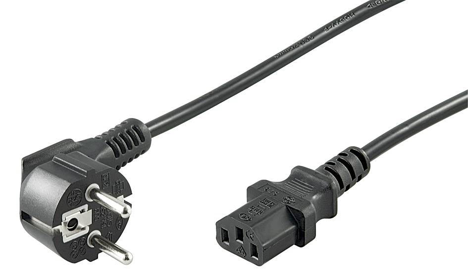 Powercable CEE 7/7 Hoked (male) to C13 (female) 3 M black