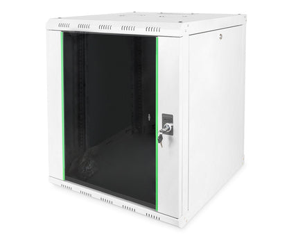 12U wandkast, Unique 600x600x643 mm, kleur grijs (RAL 7035)