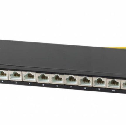 CAT6a Patchpanel slim 12 Port 0,5HE 10 inch