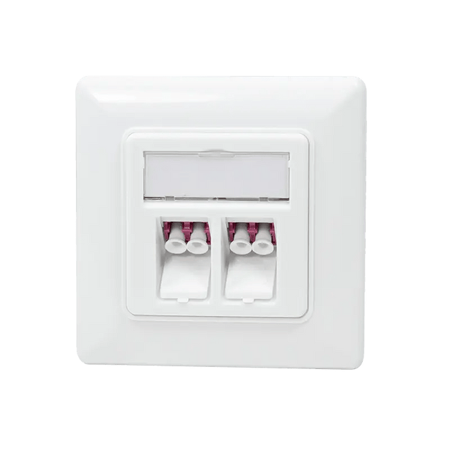 Glasvezel inbouwdoos faceplate 2 - voudig - Networkdiscount.com
