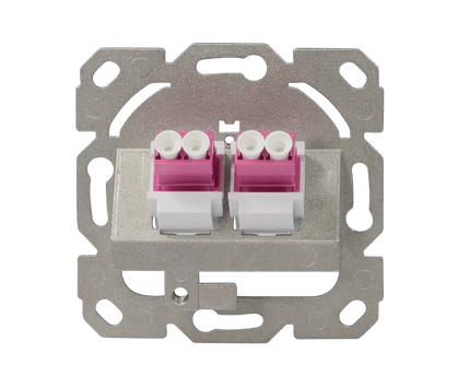 Glasvezel inbouwdoos faceplate 2 - voudig - Networkdiscount.com