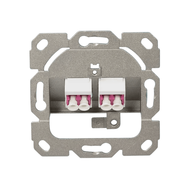 Glasvezel inbouwdoos faceplate 2 - voudig - Networkdiscount.com