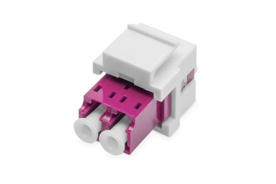 Glasvezel LC/LC duplex koppelaar, Multimode - OM4, Keystone module - Networkdiscount.com
