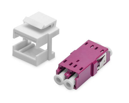 Glasvezel LC/LC duplex koppelaar, Multimode - OM4, Keystone module - Networkdiscount.com