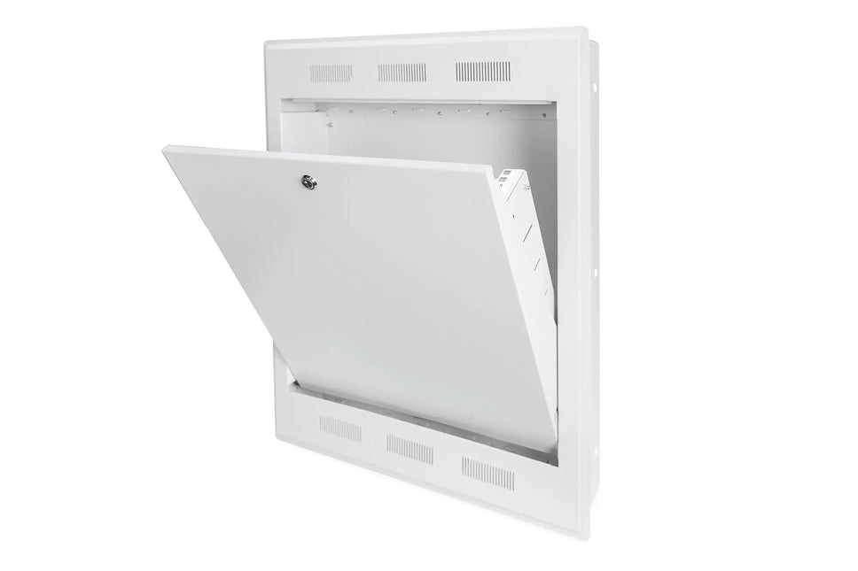 Inbouw wandkast, kantelbaar 778x628x127 mm, 2U, kleur grijs (RAL 7035) - Networkdiscount.com