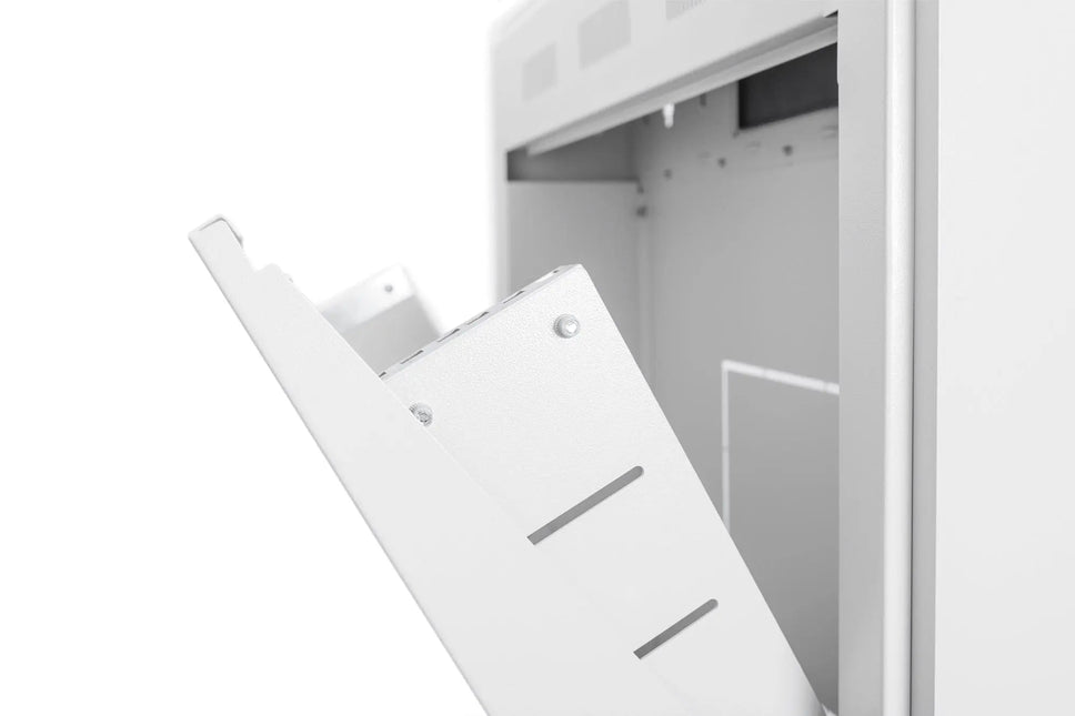 Inbouw wandkast, kantelbaar 778x628x127 mm, 2U, kleur grijs (RAL 7035) - Networkdiscount.com