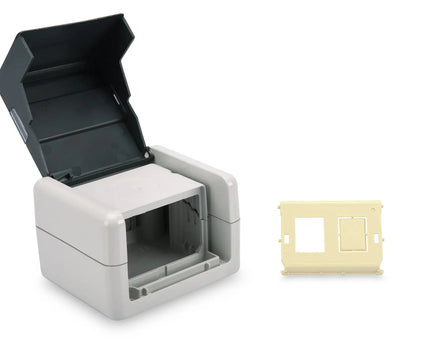 IP44 spatwaterdicht Keystone opbouwdoos 2 - voudig - Networkdiscount.com