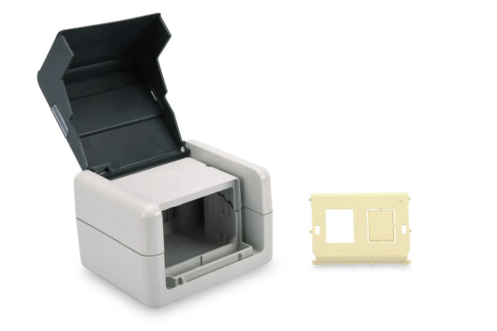 IP44 spatwaterdicht Keystone opbouwdoos 2 - voudig - Networkdiscount.com
