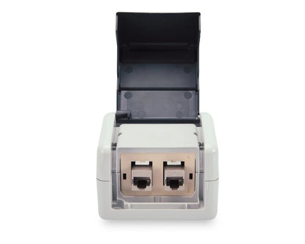 IP44 spatwaterdicht Keystone opbouwdoos 2 - voudig - Networkdiscount.com