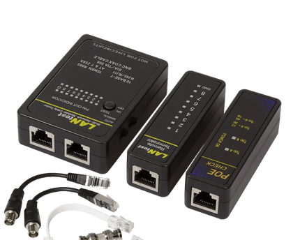 Kabeltester RJ11, RJ12, RJ45, BNC en PoE - Networkdiscount.com