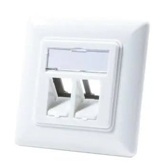Keystone inbouwdoos 2 - voudig RAL9003 signaal wit - Networkdiscount.com
