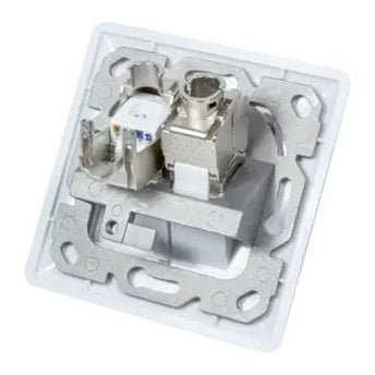 Keystone inbouwdoos 2 - voudig RAL9003 signaal wit - Networkdiscount.com