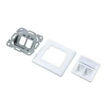 Keystone inbouwdoos 2 - voudig RAL9003 signaal wit - Networkdiscount.com
