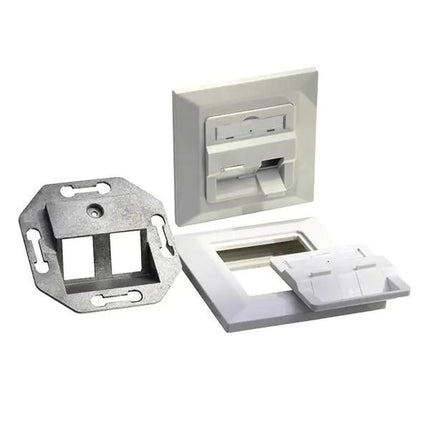 Keystone inbouwdoos 2 - voudig RAL9010 pure white - Networkdiscount.com
