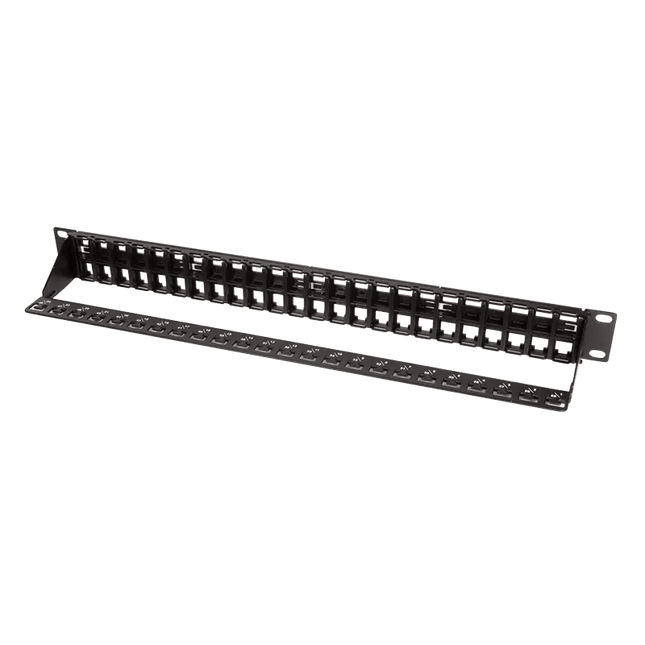 Keystone patchpanel 48 poorts RAL9005 - Networkdiscount.com