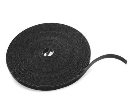 Klittenband 25mm zwart 25m op rol - Networkdiscount.com