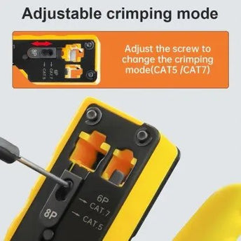 Krimptang voor doorsteek RJ45, RJ11 en RJ12 connectoren - Networkdiscount.com