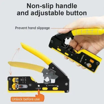 Krimptang voor doorsteek RJ45, RJ11 en RJ12 connectoren - Networkdiscount.com