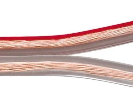 Luidsprekerkabel 2 x 2.5mm² transparant 50M op rol koper - Networkdiscount.com