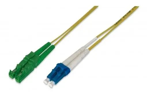 LWL OS2 Singlemode glasvezel Patchkabel, E2000 (8° APC) / LC (UPC) 1 M - Networkdiscount.com