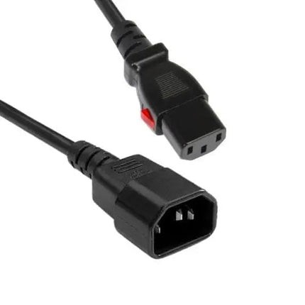 Netsnoer C14 - C13 Lock 3x 1.00mmZwart 2.5m - Networkdiscount.com