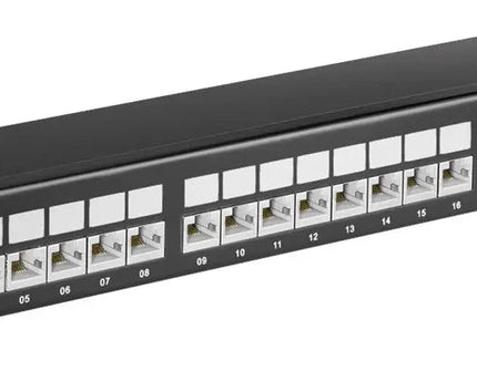 Patchpanel 24 Poorts CAT6a RJ45 volledig afgeschermd - Networkdiscount.com