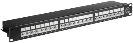 Patchpanel 24 Poorts CAT6a RJ45 volledig afgeschermd - Networkdiscount.com